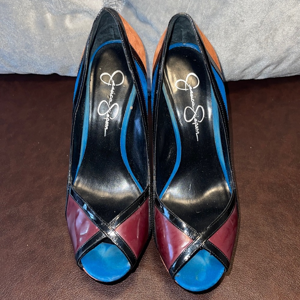 Jessica Simpson. Size 8. Color: Blue/ Brown. No Box!